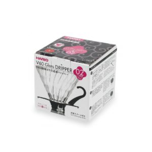 HARIO V60 GLASS COFFEE DRIPPER RED 02 VDG-02R