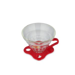 YAMI V60 GLASS DRIPPER 2-4CUP RED